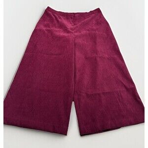 Vintage Notations Women’s Size M Wide Leg Culotte Pants Burgundy